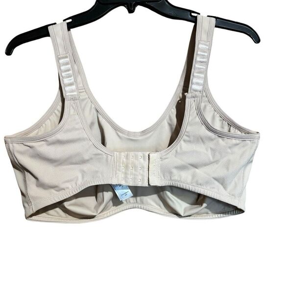 Syrokan Sport Bra Womens 38F Beige Underwire Lined High Impact Full Coverage - Picture 3 of 5